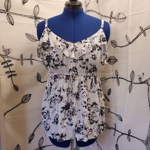 Torrid - Floral Print Ruffle Babydoll Top